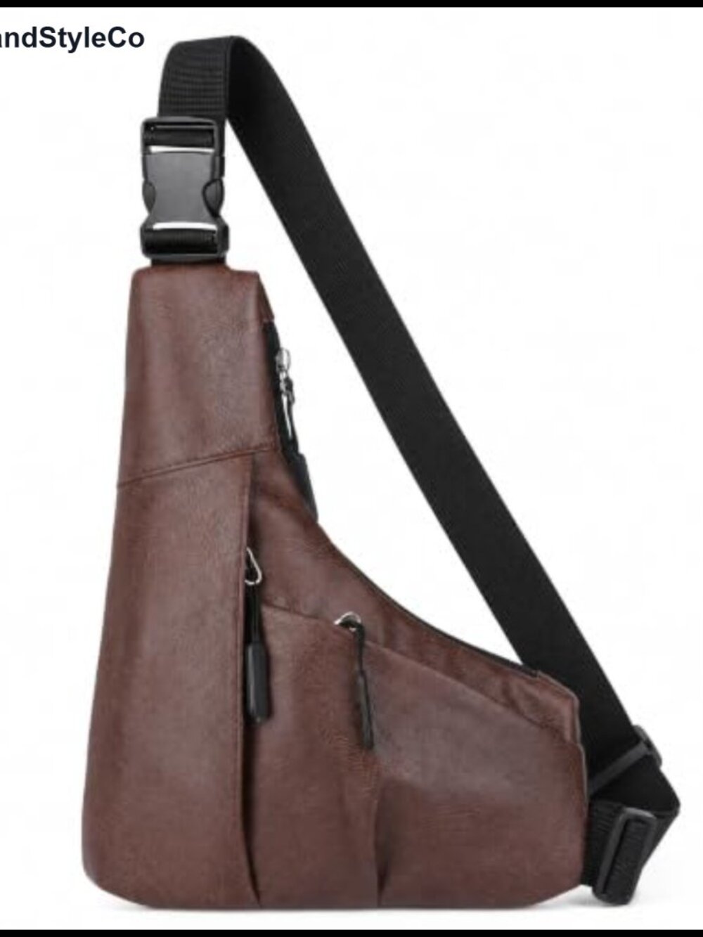 Ultra Thin Anti Theft Faux Leather Sling Chest Bag Crossbody Travel